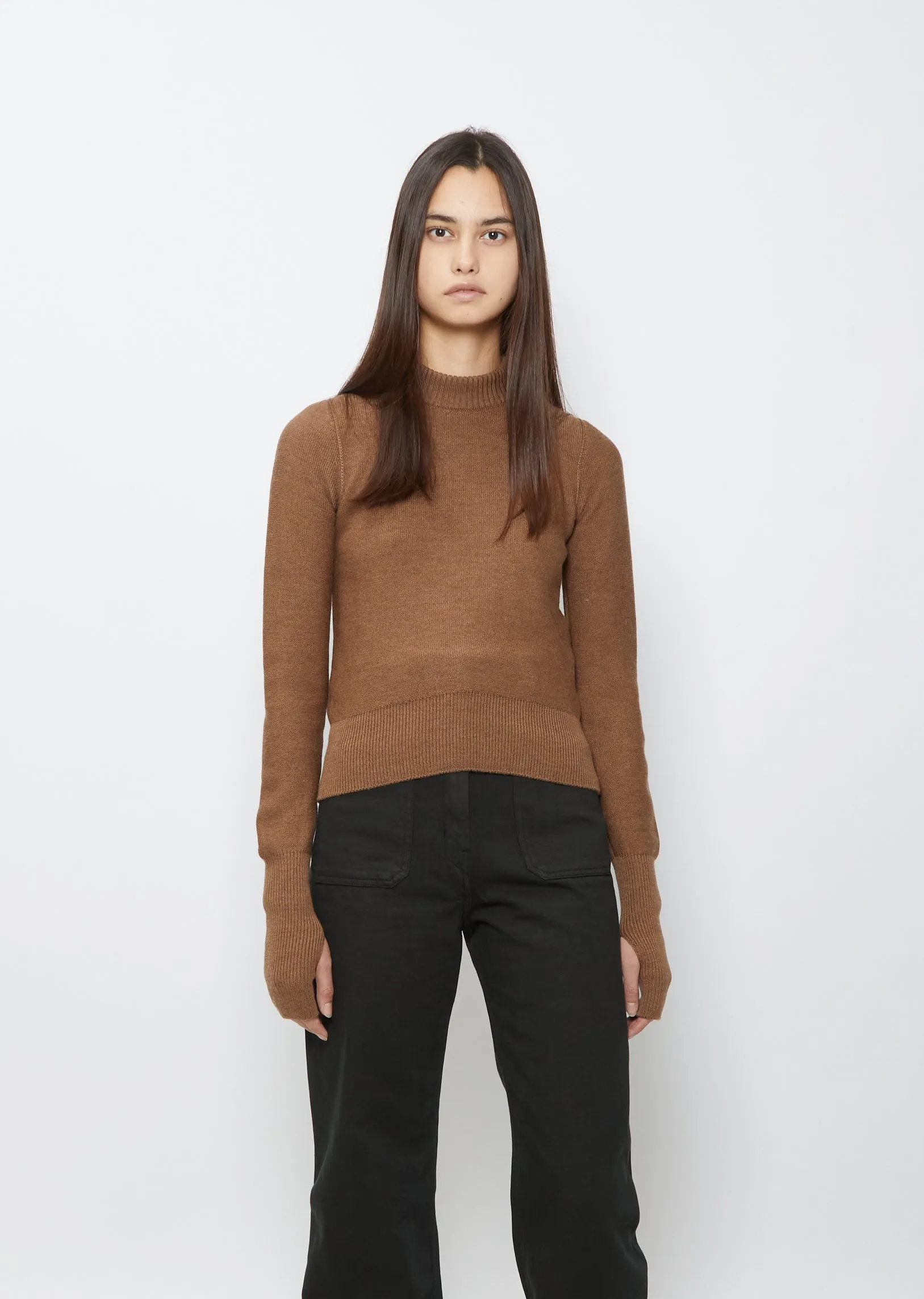 Fitted Sweater — Walnut