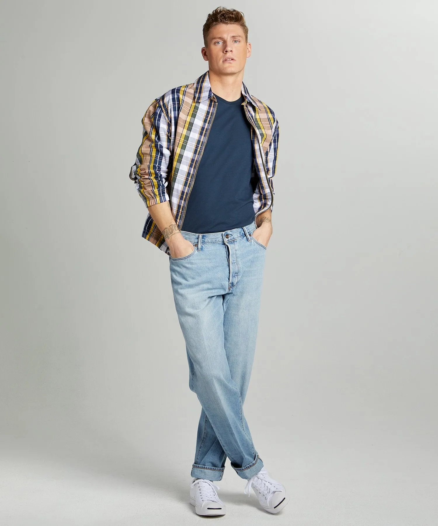 Madras Club Jacket in White