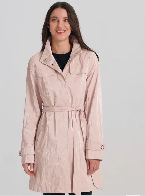 Nikki Jones Trench T7001-335L Pistachio,  Blush and Cream S25