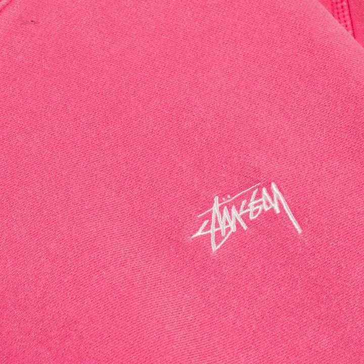 STÜSSY STOCK LOGO CREW // HOT PINK