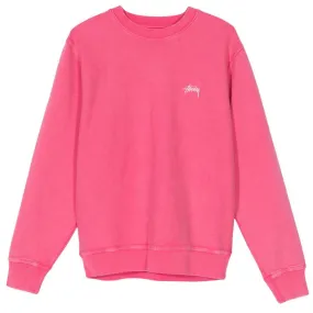 STÜSSY STOCK LOGO CREW // HOT PINK