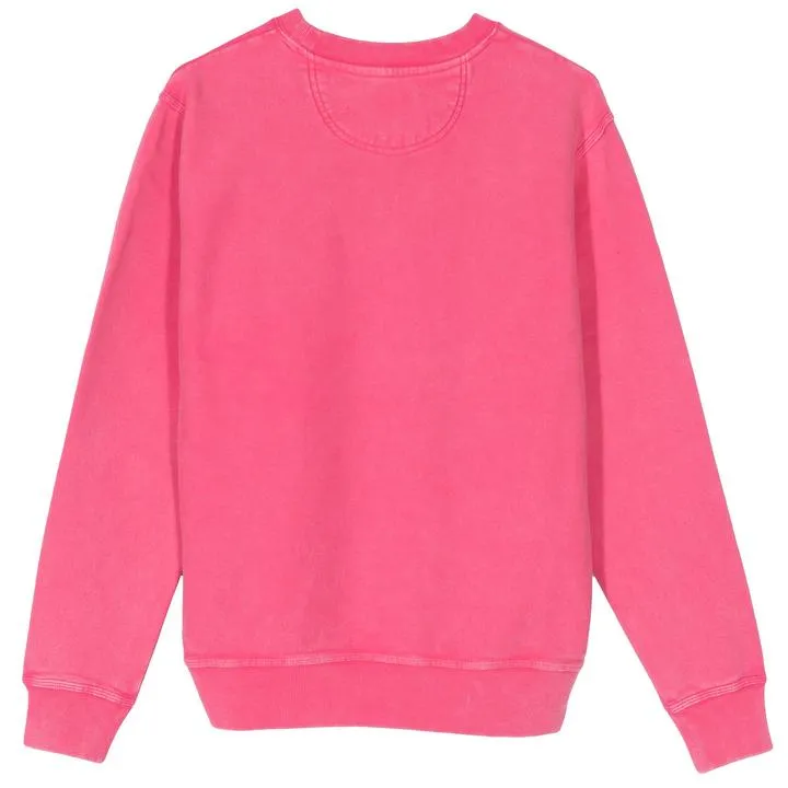 STÜSSY STOCK LOGO CREW // HOT PINK