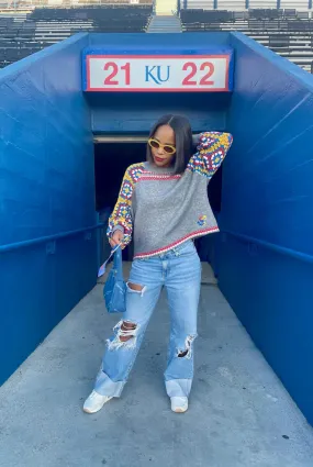 Throwback KU Crochet Sweater