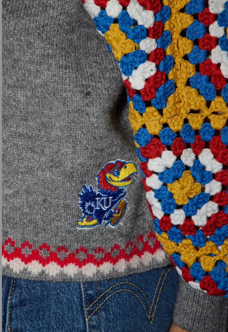 Throwback KU Crochet Sweater