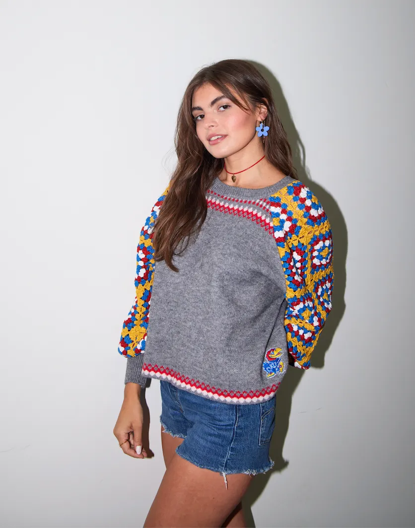 Throwback KU Crochet Sweater