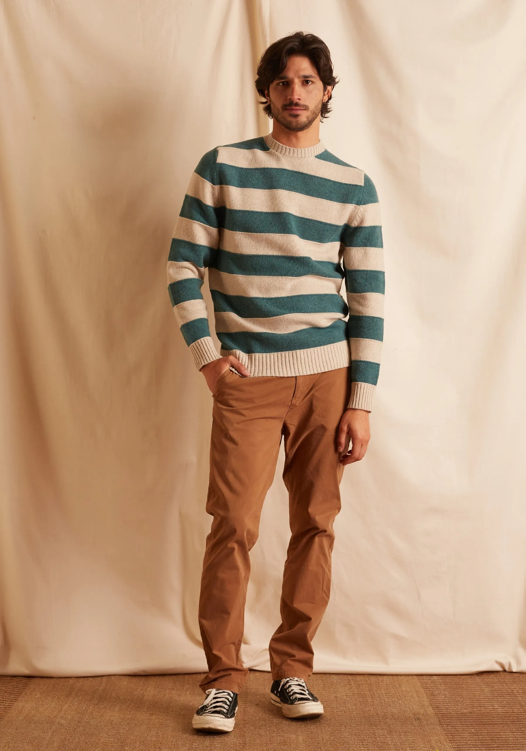 Vancouver Lines Sweater Green/Bone